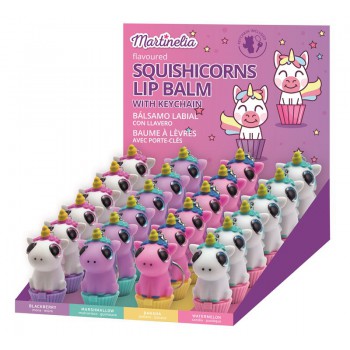 SQUISHCORNS LIPBALM 1,8 gr met sleutelhanger assorti 4 x 6 CE